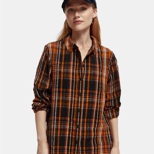 Scotch & Soda oversized plaid shirt